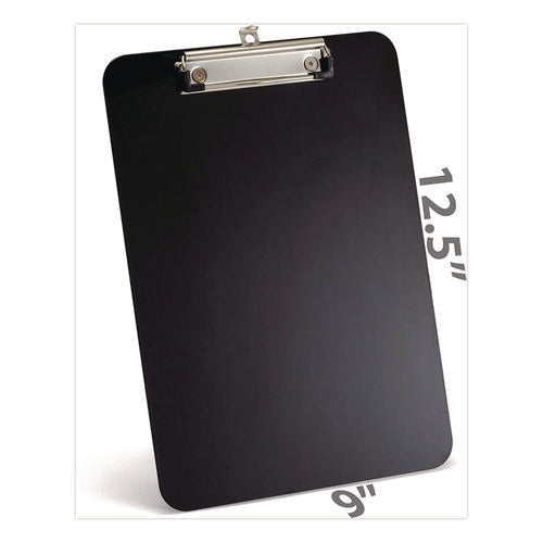 Image of Officemate Plastic Magnetic Clipboard, 1.5" Clip Capacity, Holds 8 x 11.5 Sheets, Black