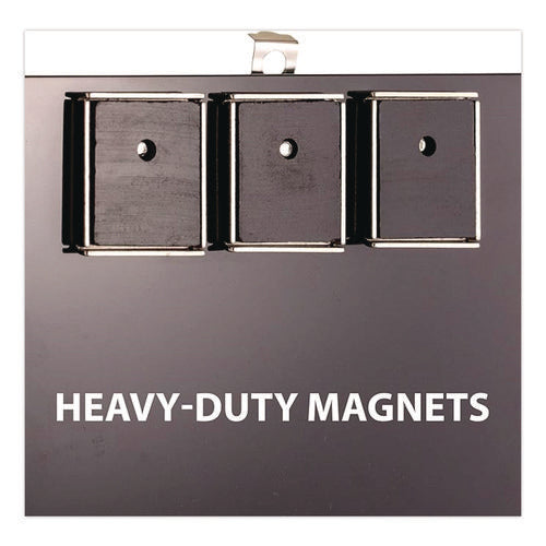 Image of Officemate Plastic Magnetic Clipboard, 1.5" Clip Capacity, Holds 8 x 11.5 Sheets, Black