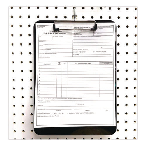 Image of Officemate Plastic Magnetic Clipboard, 1.5" Clip Capacity, Holds 8 x 11.5 Sheets, Black