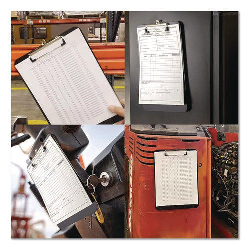 Image of Officemate Plastic Magnetic Clipboard, 1.5" Clip Capacity, Holds 8 x 11.5 Sheets, Black