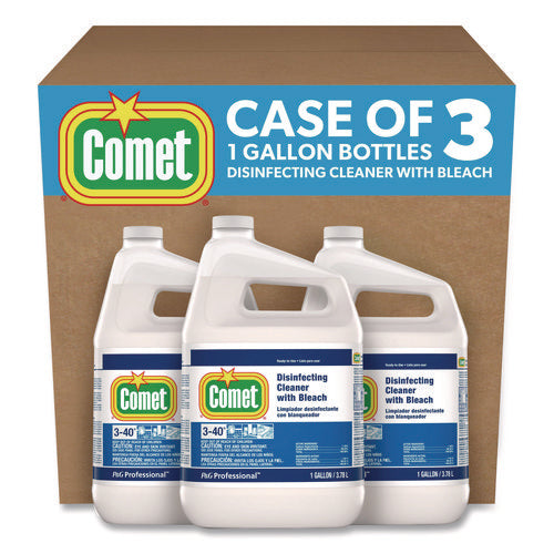 Image of Comet® Disinfecting Cleaner W/bleach, 1 Gal Bottle, 3/carton