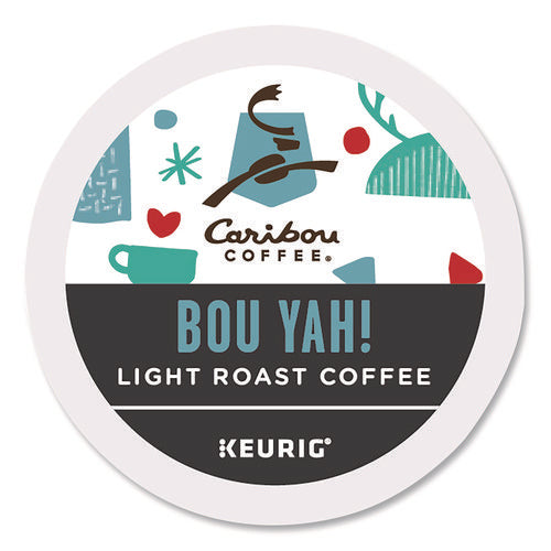 Image of Caribou Coffee® BOU YAH K-Cup Pods, Light Roast, 22/Box