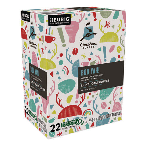 Image of Caribou Coffee® BOU YAH K-Cup Pods, Light Roast, 22/Box