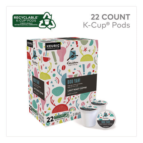 Image of Caribou Coffee® BOU YAH K-Cup Pods, Light Roast, 22/Box