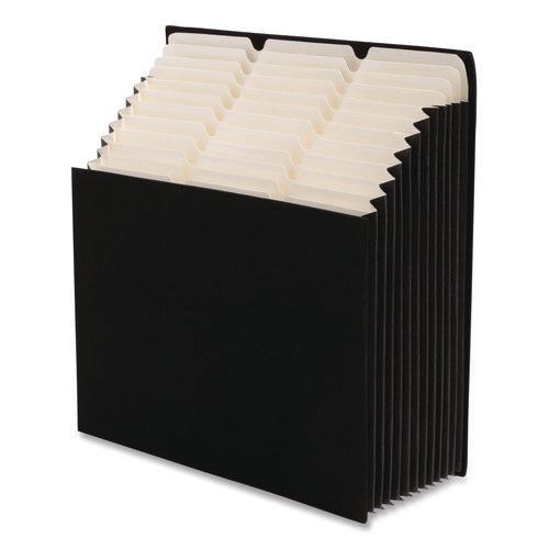 Image of Smead Stadium File, 10.5" Expansion, 12 Sections, 1/3-Cut Tabs, Letter Size, Charcoal