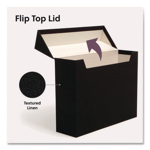 Image of Smead Flip Top File Box, Letter Files, 13 x 3.7 x 10, Charcoal