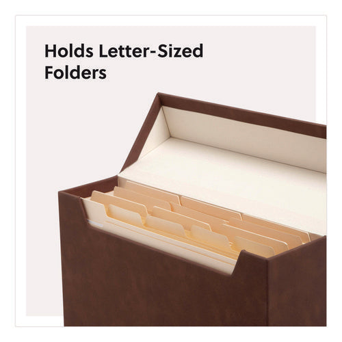 Image of Smead Flip Top File Box, Letter Files, 13 x 3.7 x 10, Saddle