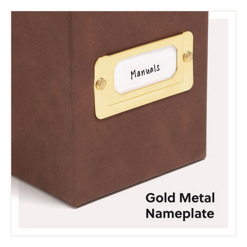 Image of Smead Flip Top File Box, Letter Files, 13 x 3.7 x 10, Saddle