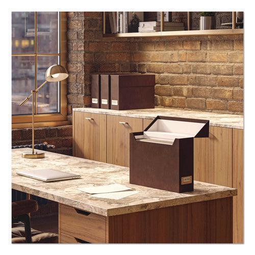 Image of Smead Flip Top File Box, Letter Files, 13 x 3.7 x 10, Saddle
