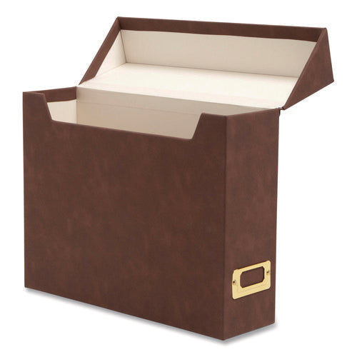 Image of Smead Flip Top File Box, Letter Files, 13 x 3.7 x 10, Saddle
