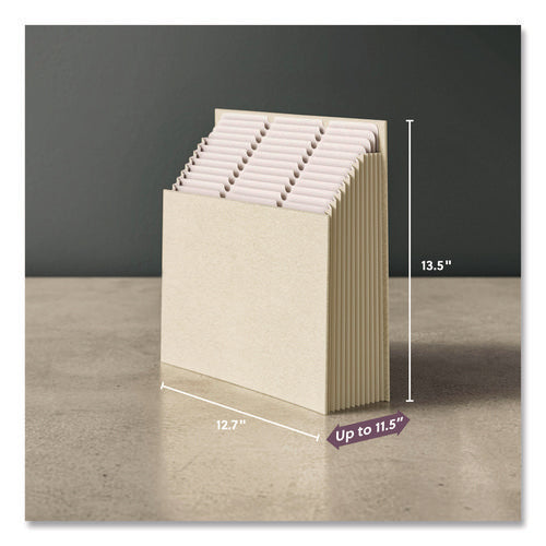 Image of Smead Stadium File, 10.5" Expansion, 12 Sections, 1/3-Cut Tabs, Letter Size, Beige