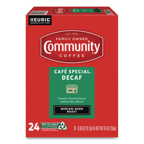 Image of Community Coffee® Cafe Special Decaf K-Cup, 24/Box