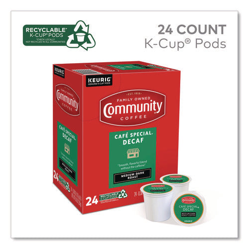 Image of Community Coffee® Cafe Special Decaf K-Cup, 24/Box