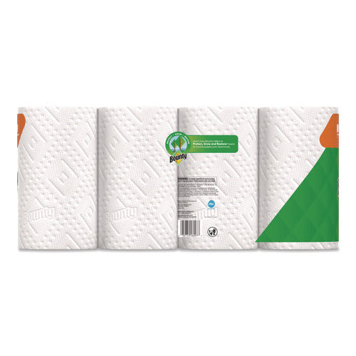 Image of Bounty® Kitchen Roll Paper Towels, 2-Ply, White, 10.5 x 11, 75 Sheets/Roll, 4 Triple Rolls/Pack, 6 Packs/Carton