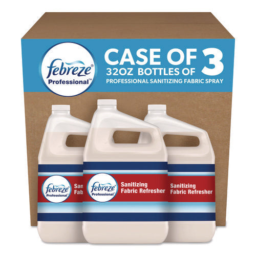 Image of Febreze® Professional Sanitizing Fabric Refresher, Light Scent, 1 Gal Bottle, Ready To Use, 3/carton