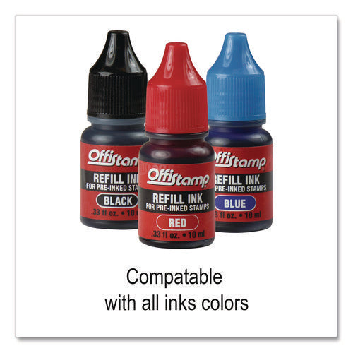 Image of Offistamp® Un-Inked Replacement Pad for Self-Inking Stamps, Two-Color, Compatible with All Ink Colors, 1.88" x 1.13", 3/Pack
