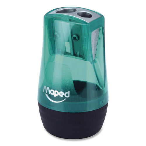 Image of Maped Helix Tonic 2-Hole Canister Pencil Sharpener, 3.74 x 1.6 x 4.92, Randomly Assorted Colors