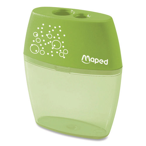 Image of Maped Helix Shaker Two-Hole Canister Pencil Sharpener, 3.74 x 1.02 x 4.92, Randomly Assorted Color