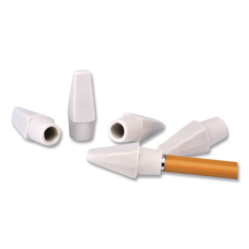Image of Maped Helix Professional Hi-Polymer Oversized Pencil Cap Erasers, For Pencil Marks, White, 10/Pack