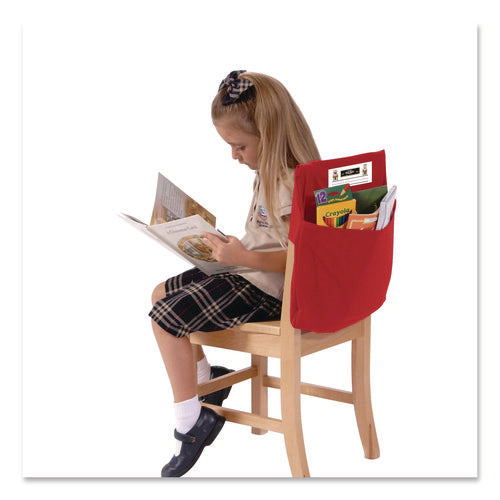 Image of Victor® Elastic-Back Seat Sack for Chairs 12" to 17" Wide, 11 x 15.5 x 14, Fabric, Red