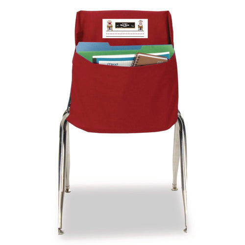 Image of Victor® Elastic-Back Seat Sack for Chairs 12" to 17" Wide, 11 x 15.5 x 14, Fabric, Red