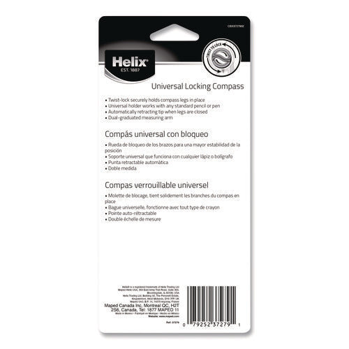 Image of Maped Helix Universal Plastic Locking Compass, 12" Maximum Diameter, Randomly Assorted Colors