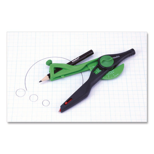 Image of Maped Helix Universal Plastic Locking Compass, 12" Maximum Diameter, Randomly Assorted Colors