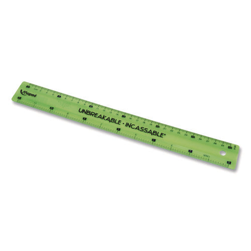 Image of Maped Helix Unbreakable 12" Ruler, Standard/Metric, 12.72" Long, Randomly Assorted Color