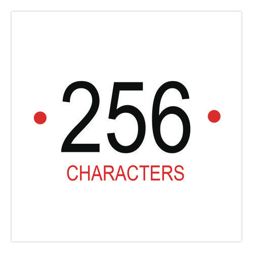 Image of Creative Start® Peel-and-Stick Letters, Numbers and Symbols, 1" Tall, Black Characters, White Background, 256 Pieces