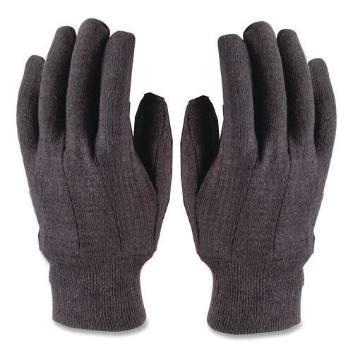 Image of PIP Polyester/cotton Jersey Gloves, Men's, Brown, 12 Pairs