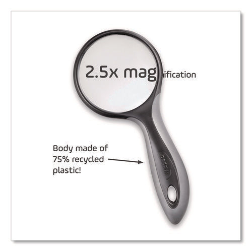 Image of Maped Helix 2.5X Soft Touch Large Magnifying Glass, Plastic Lens, 3" dia, Randomly Assorted Color