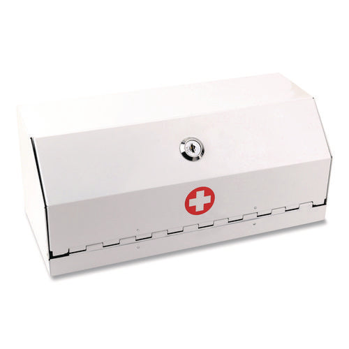 Image of Maped Helix Metal Lockable Wall-Mounted Drug Cabinet,11.5 x 4.24 x 4.75, White