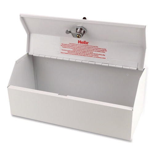 Image of Maped Helix Metal Lockable Wall-Mounted Drug Cabinet,11.5 x 4.24 x 4.75, White