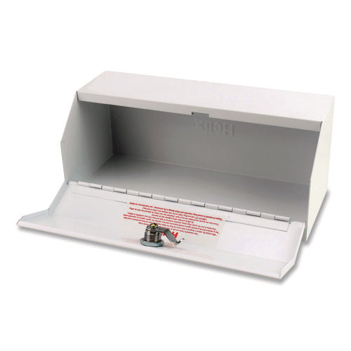 Image of Maped Helix Metal Lockable Wall-Mounted Drug Cabinet,11.5 x 4.24 x 4.75, White