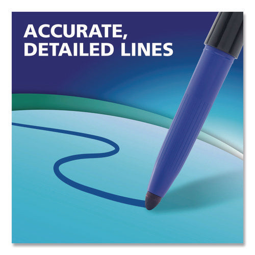 Image of EXPO® Wet Erase Markers, Fine Needle Tip, Blue, 12/Pack