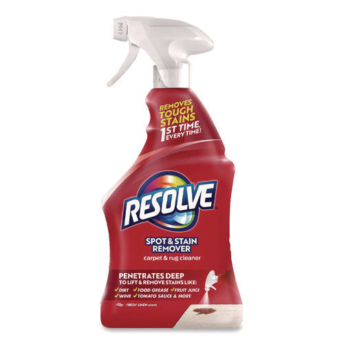 Image of RESOLVE® Triple Oxi Advanced Trigger Carpet Cleaner, Fresh Linen, 22 oz Spray Bottle, 12/Carton