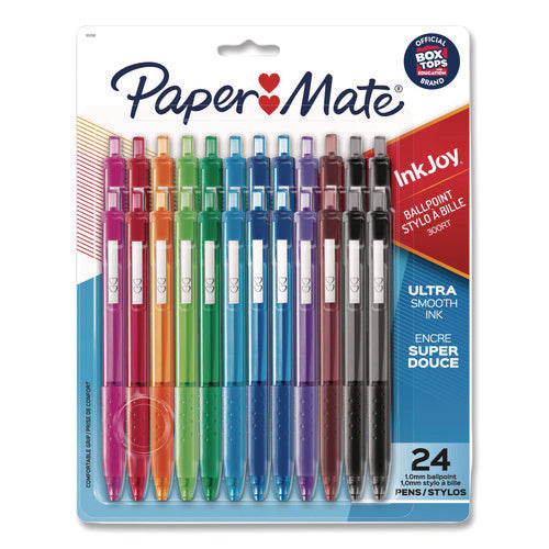 Image of Paper Mate® InkJoy 300 RT Ballpoint Pen, Retractable, Medium 1 mm, Assorted Ink and Barrel Colors, 24/Set