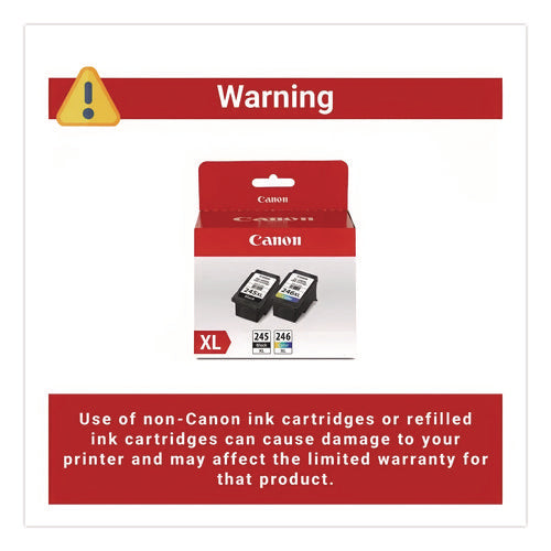 Image of Canon® 8278B023 (PG-245XL/CL-246XL) High-Yield Ink, Black/Color