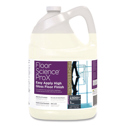 Image of Diversey Floor Science ProX Easy Apply High Gloss Floor Finish, 1 gal Bottle, 4/Carton