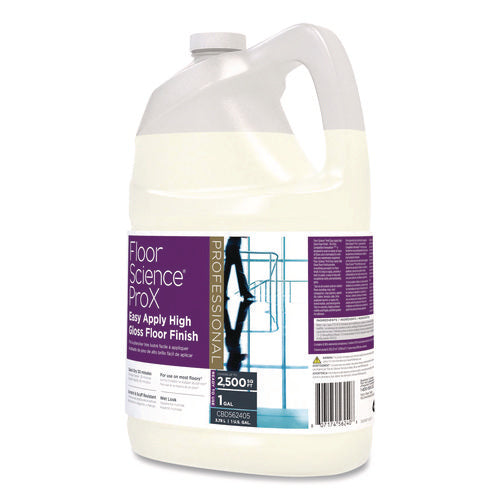 Image of Diversey Floor Science ProX Easy Apply High Gloss Floor Finish, 1 gal Bottle, 4/Carton