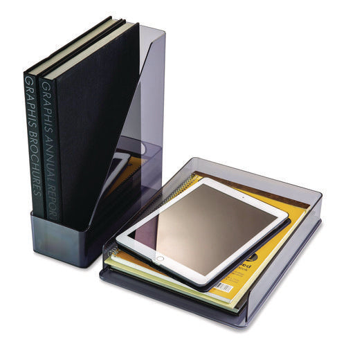 Image of Officemate Desktop Document Organization Set, Letter-Sized Horizontal Tray, Magazine File