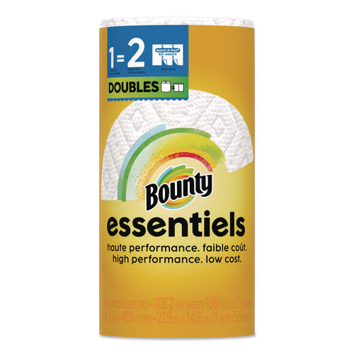 Image of Bounty® Essentials Select-A-Size Kitchen Roll Paper Towels, 2-Ply, 108 Sheets/Roll, 24 Rolls/Carton