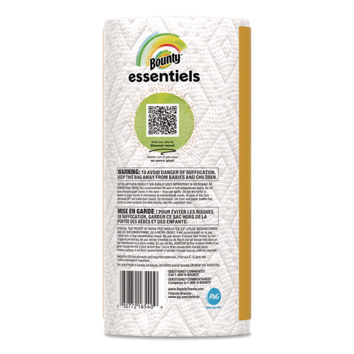 Image of Bounty® Essentials Select-A-Size Kitchen Roll Paper Towels, 2-Ply, 108 Sheets/Roll, 24 Rolls/Carton