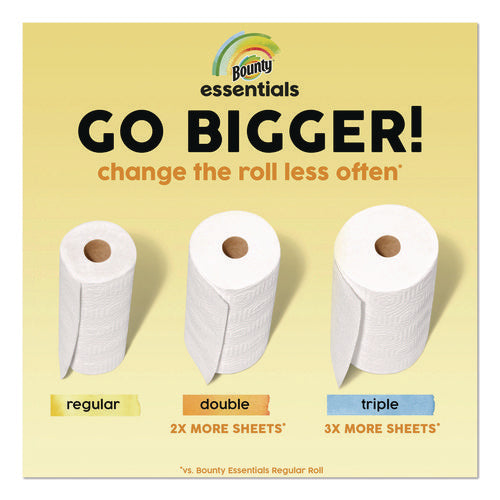Image of Bounty® Essentials Select-A-Size Kitchen Roll Paper Towels, 2-Ply, 108 Sheets/Roll, 24 Rolls/Carton