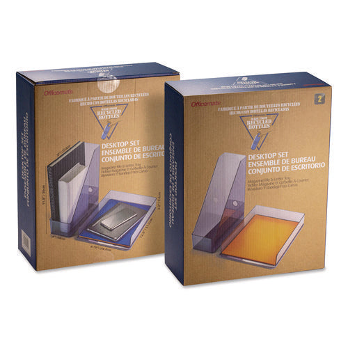 Image of Officemate Desktop Document Organization Set, Letter-Sized Horizontal Tray, Magazine File