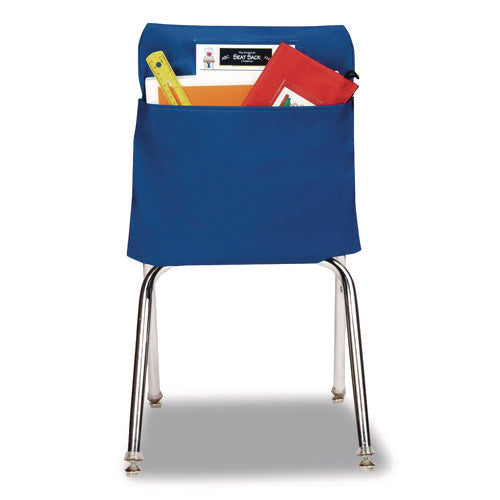 Image of Victor® Elastic-Back Seat Sack for Chairs 12" to 17" Wide, 11 x 16 x 14, Fabric, Blue