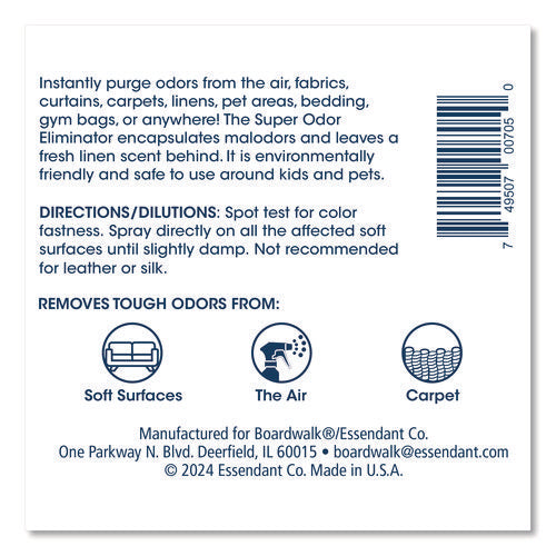 Image of Boardwalk® Super Odor Eliminator, Fresh Scent, 32 oz Bottle, 6/Carton