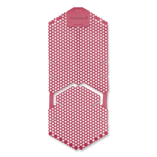 Image of Boardwalk® Vertical Urinal Screen, Spiced Apple Scent, Red, 5.22 oz, 6/Carton