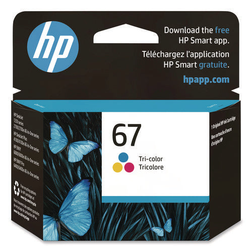 Image of HP HP 67, (3ym55an) Tri-Color Original Ink Cartridge