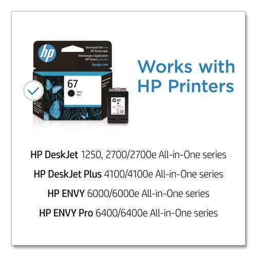 Image of HP HP 67, (3ym56an) Black Original Ink Cartridge